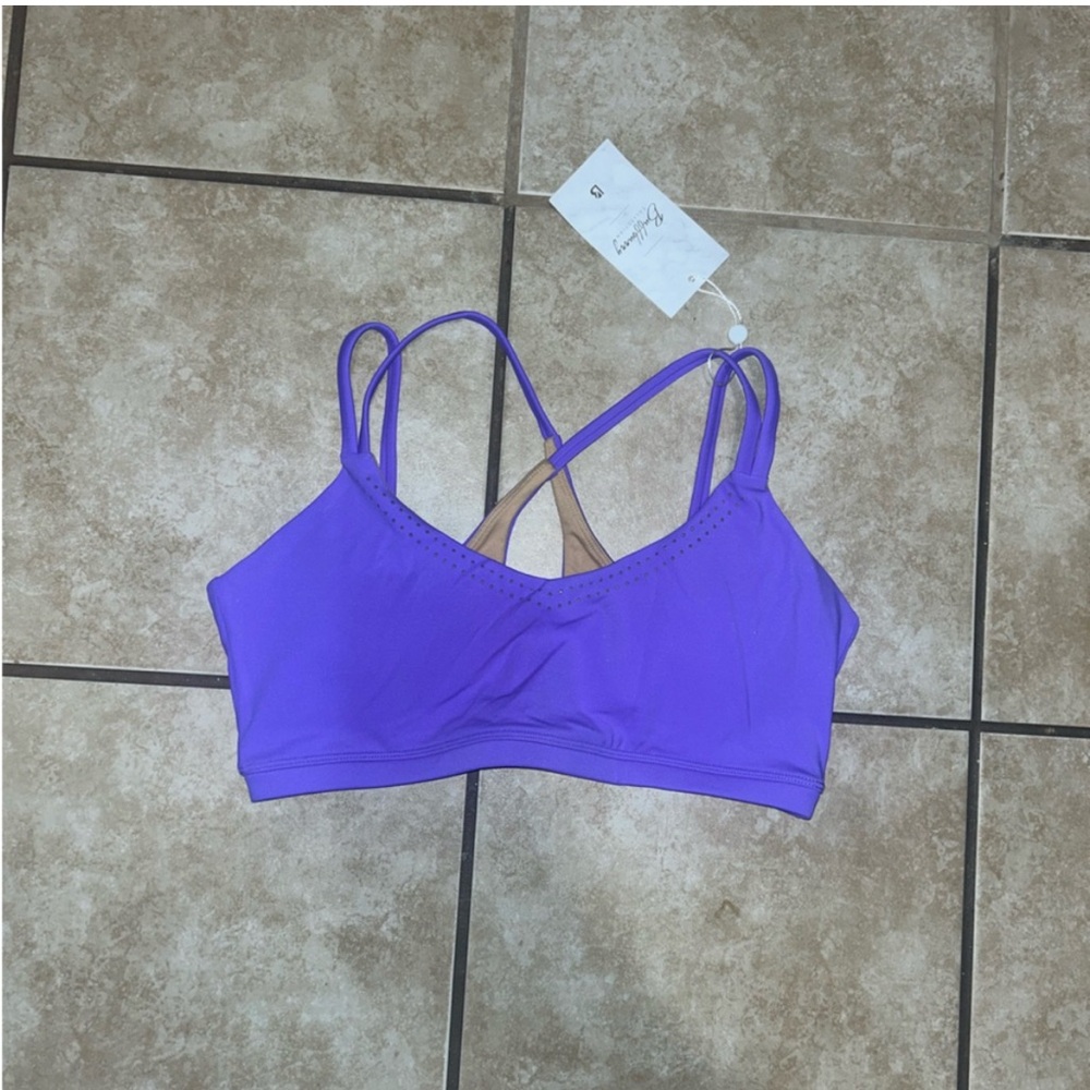 BuffBunny Airbrush Laser Sports Bra party purple Large